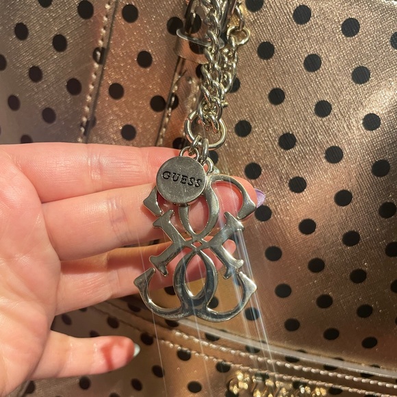 Rose Gold Polka Dot Guess Purse - Picture 9 of 12